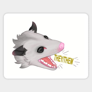 Pronoun opossum they them Magnet